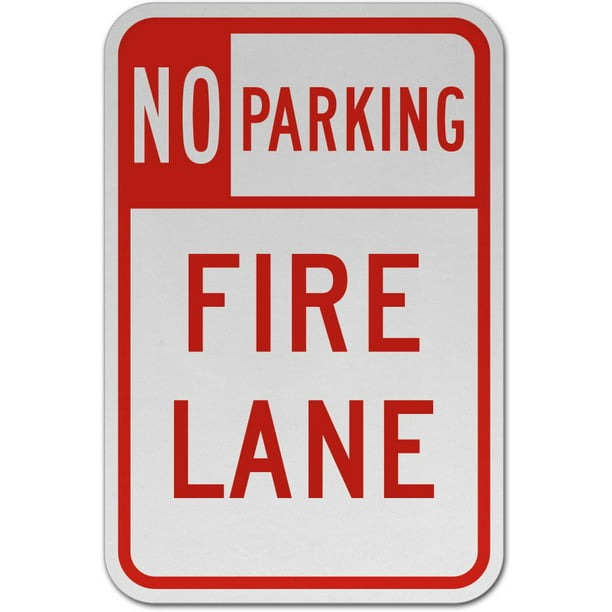 Aluminum Metal 2 Pack No Parking Sign Large Business Sign Fire Lane 12x18 
